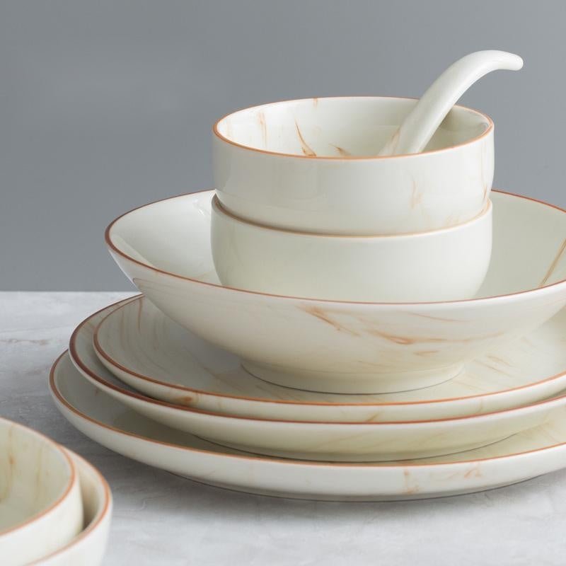 Marbled Ceramic Bowls And Dishes - Elora Moda