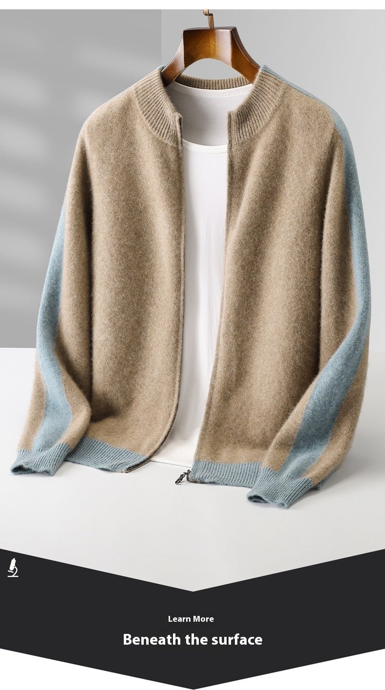 Men's Cardigan Half Turtleneck - Elora Moda