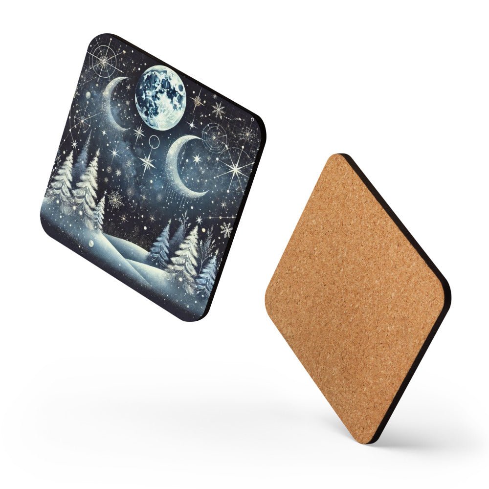Celestial Christmas cork - back coaster - Elora Moda