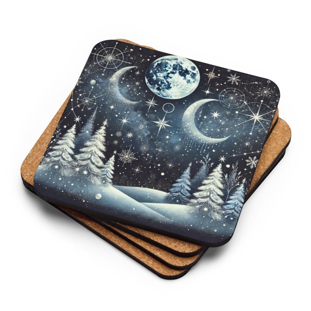 Celestial Christmas cork - back coaster - Elora Moda