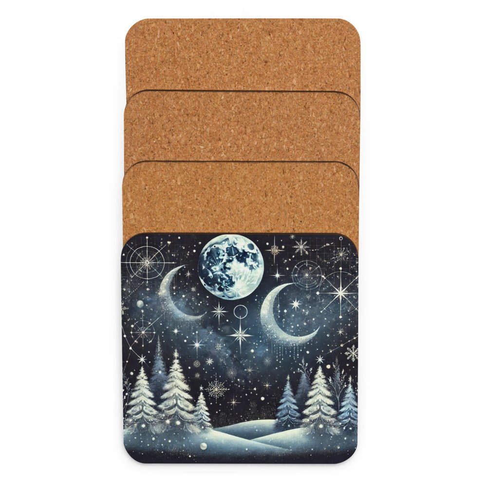 Celestial Christmas cork - back coaster - Elora Moda