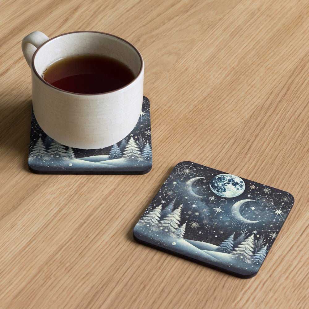 Celestial Christmas cork - back coaster - Elora Moda