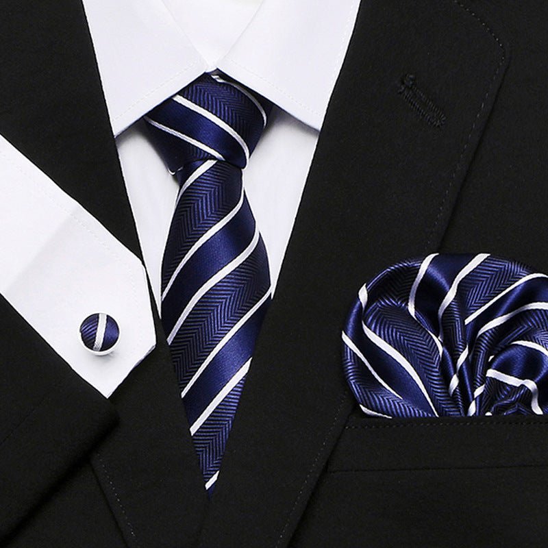 Men's Tie Three - Piece Suit Of New Cashew Flower Series Tie - Elora Moda