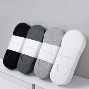 Women's Solid Color Silicone Low Top Invisible Socks - Elora Moda