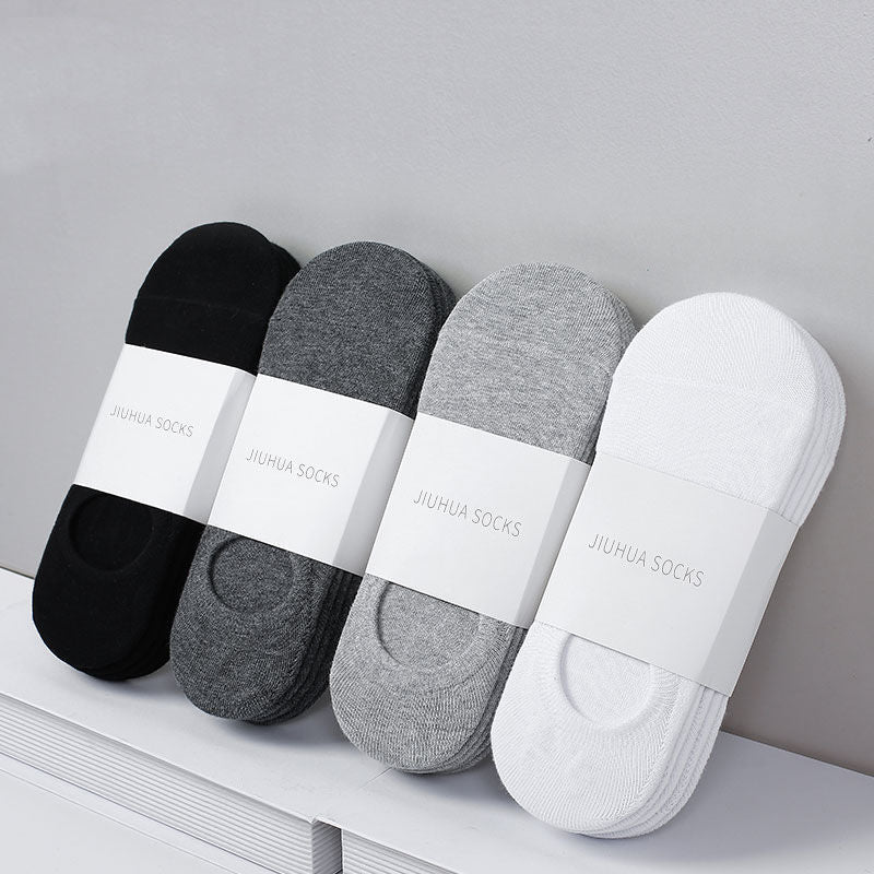 Women's Solid Color Silicone Low Top Invisible Socks - Elora Moda