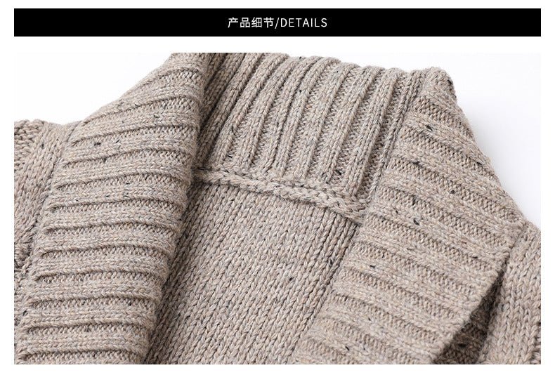 Men's Cardigan Knitted Jacquard Autumn And Winter - Elora Moda