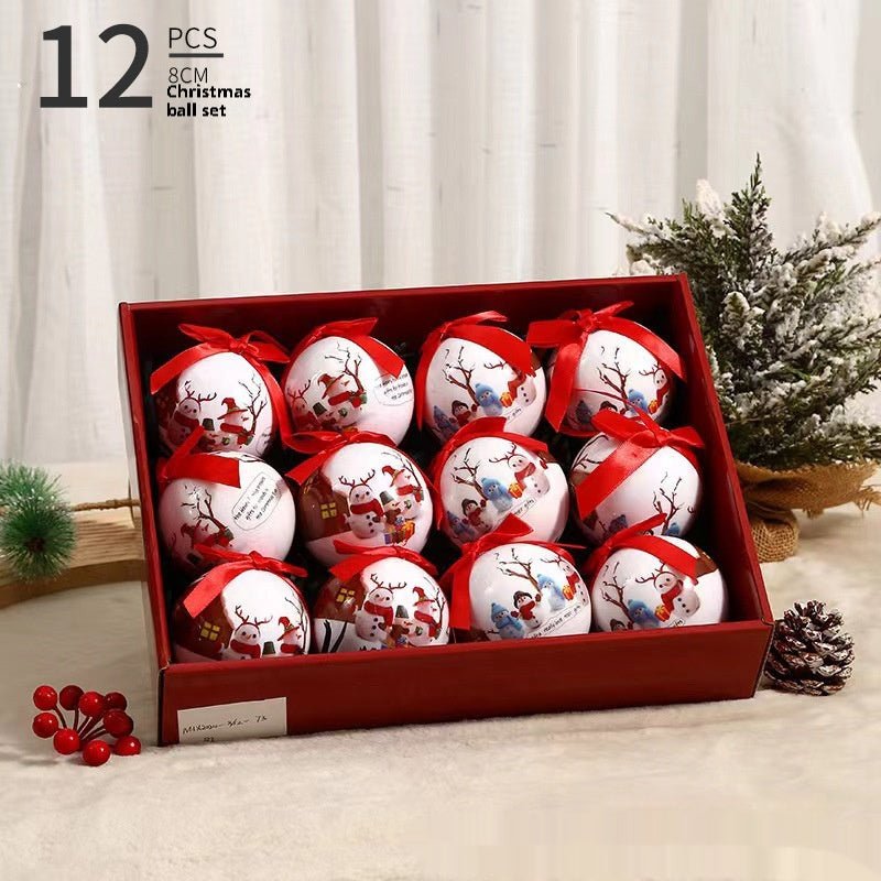 Exquisite Printing Christmas Christmas Tree Ornament Ball - Elora Moda