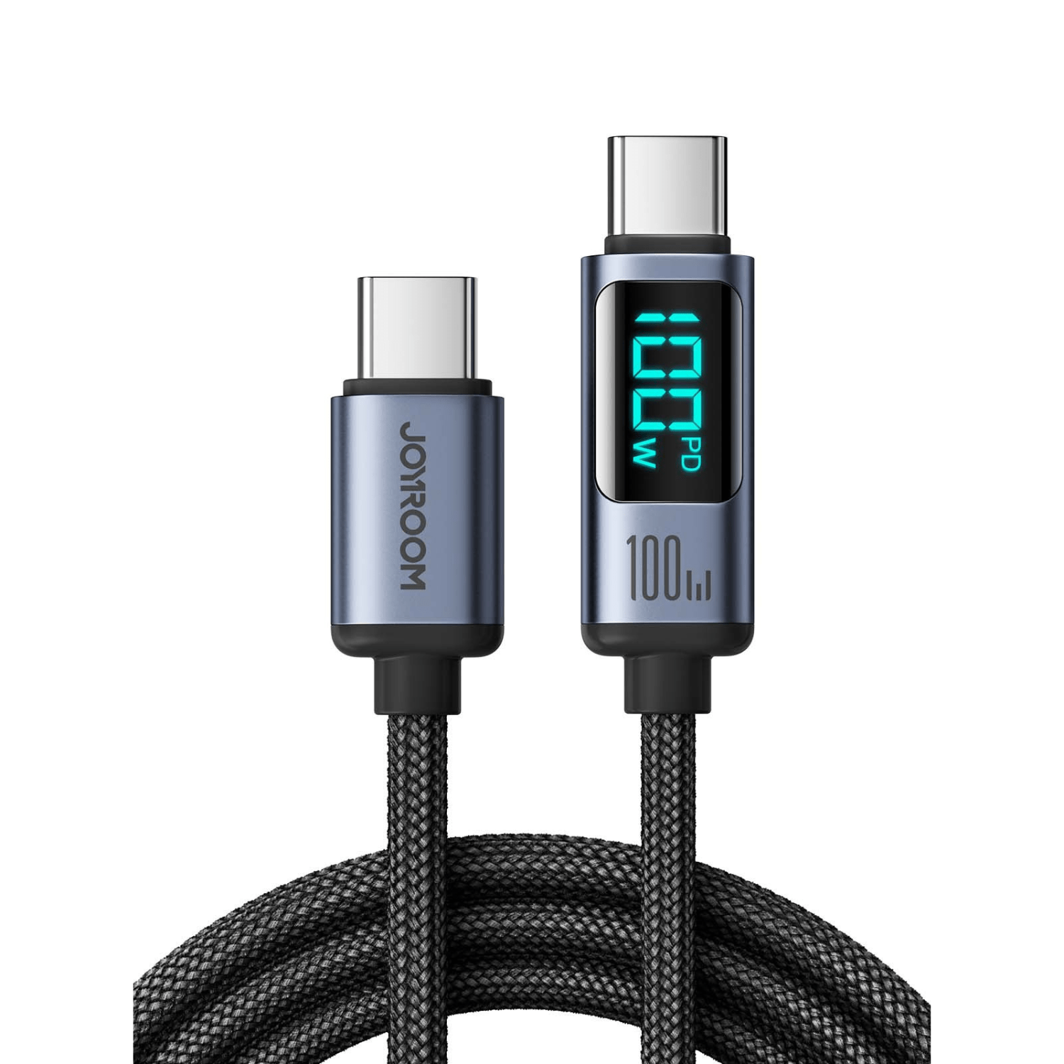 Braided USB Data Cable with Display - Elora Moda