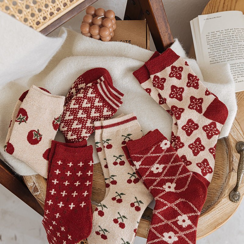 Printing Keep Warm Winter Women Socks - Elora Moda