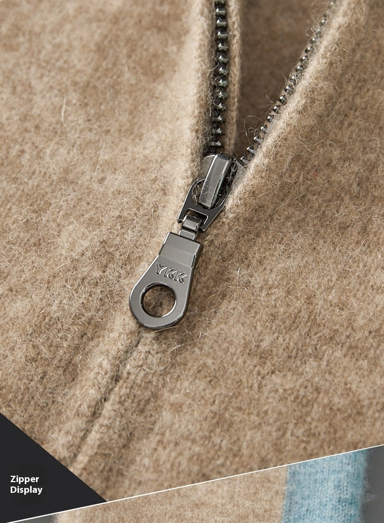 Men's Cardigan Half Turtleneck