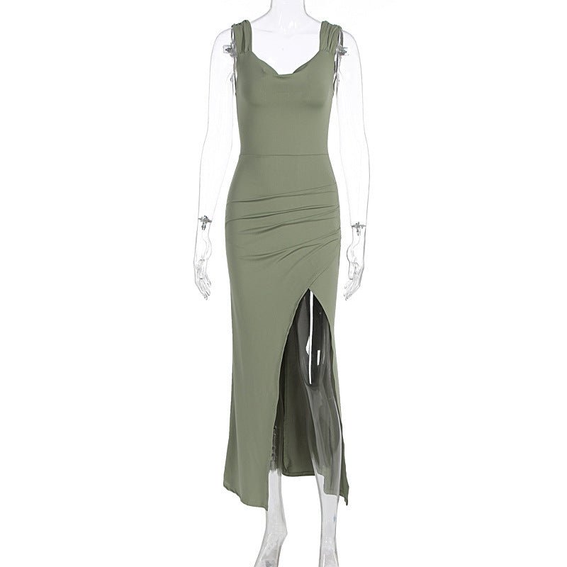Women's Fashion Sleeveless Lace - up Dress - Elora Moda