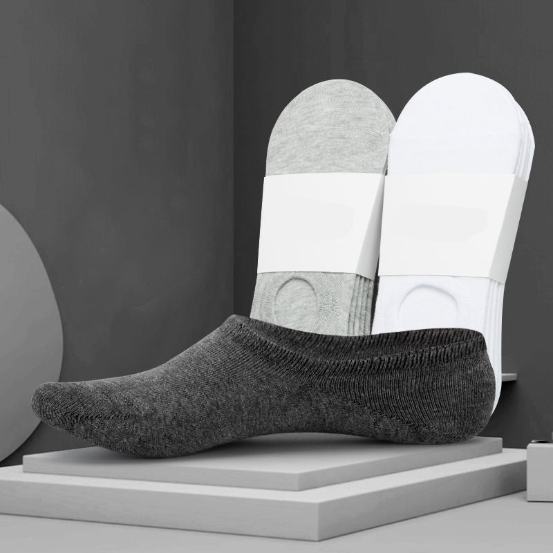 Women's Solid Color Silicone Low Top Invisible Socks - Elora Moda