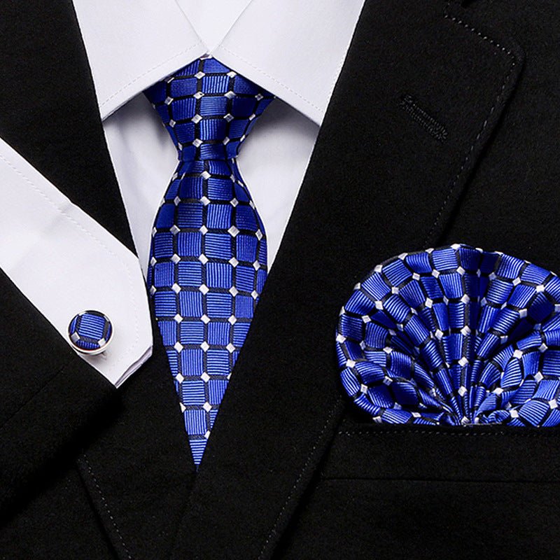 Men's Tie Three - Piece Suit Of New Cashew Flower Series Tie - Elora Moda