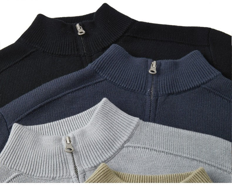 Men's Sweater Thickened Wool Base - Elora Moda