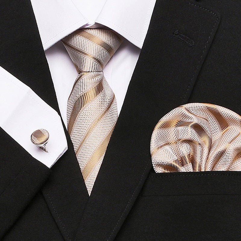 Men's Tie Three - Piece Suit Of New Cashew Flower Series Tie - Elora Moda