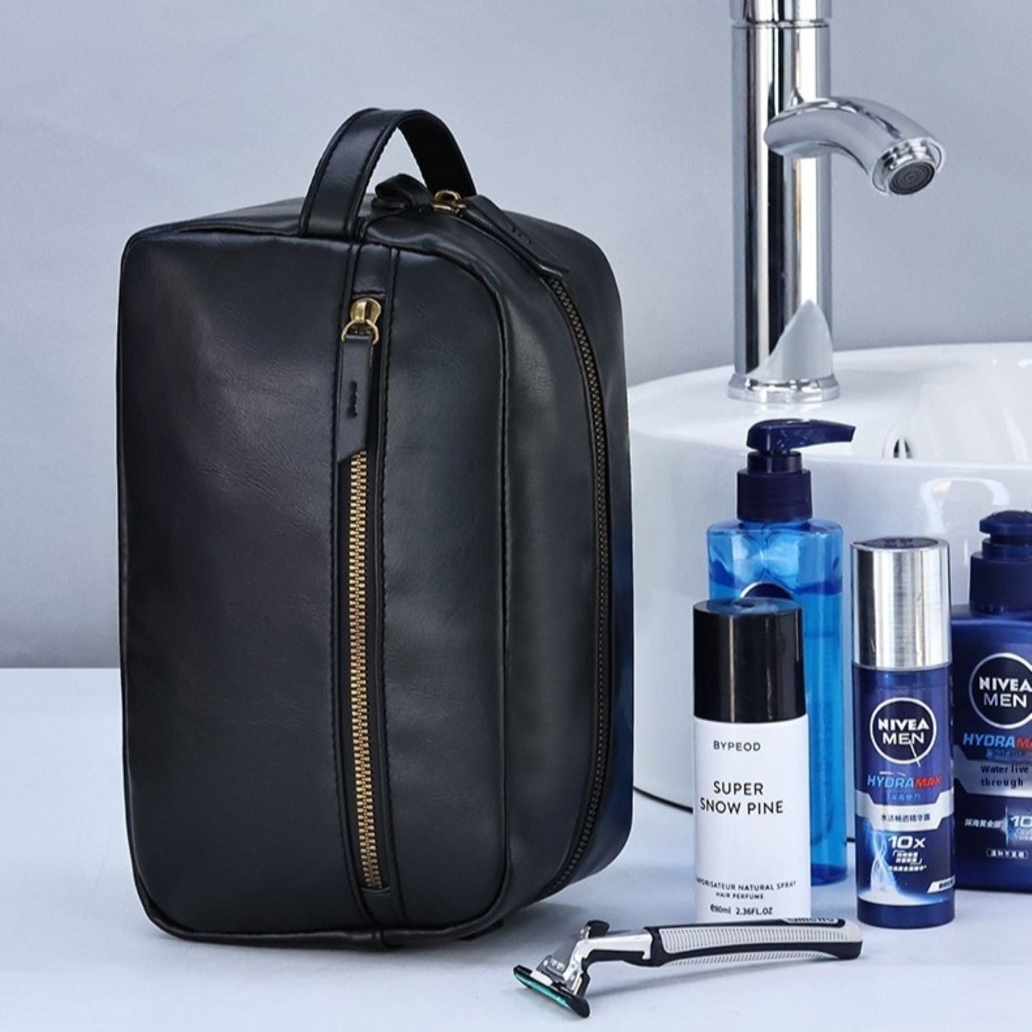 Men Travel Wash Bag Partition Storage Large Capacity Portable - Elora Moda