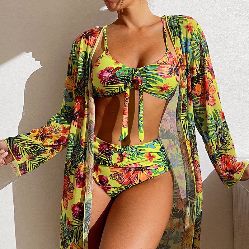 Women's Long Blouse Split Bikini Plus Size Suit - Elora Moda