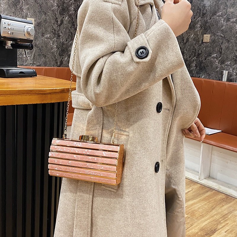 Women's High - end Patch Acrylic Evening Bag - Elora Moda
