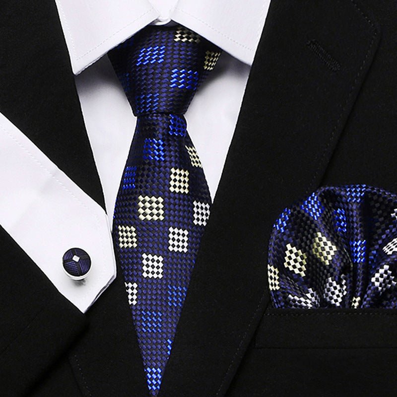 Men's Tie Three - Piece Suit Of New Cashew Flower Series Tie - Elora Moda