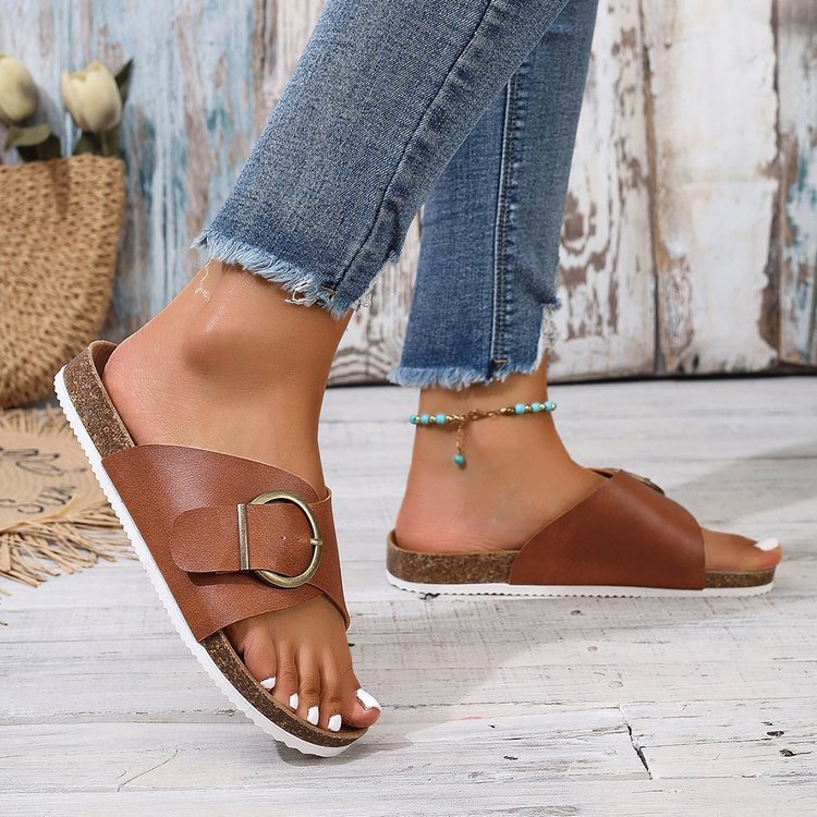 Women's Flat European And American Style Slippers - Elora Moda
