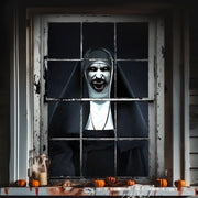 3D Halloween Horror Witch Zombie Ghosts Super Terrifying Window Cover - Elora Moda
