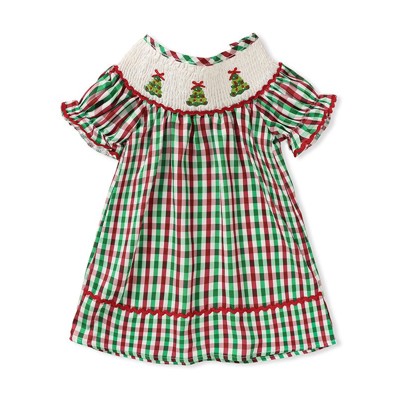 Toddler Infant Baby Girls Christmas Dress Short Sleeve - Elora Moda