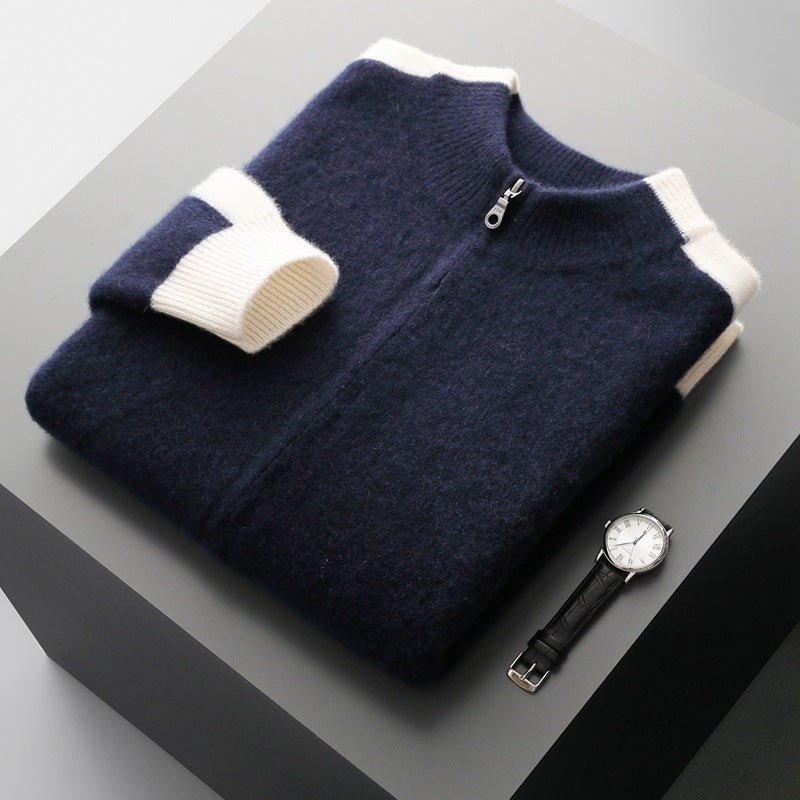 Men's Cardigan Half Turtleneck - Elora Moda