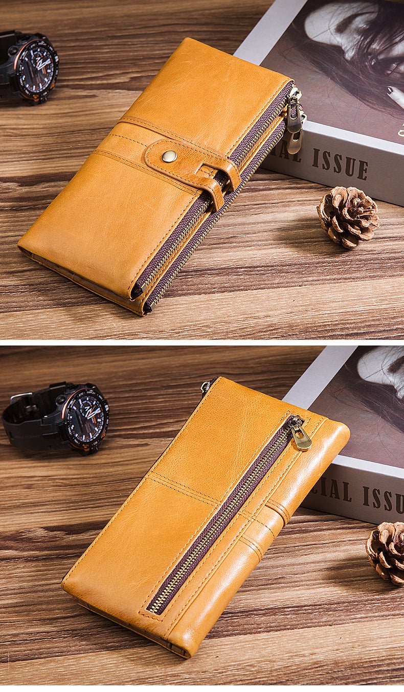 Women's Multi - card Leather Wallet Long Business or Casual - Elora Moda
