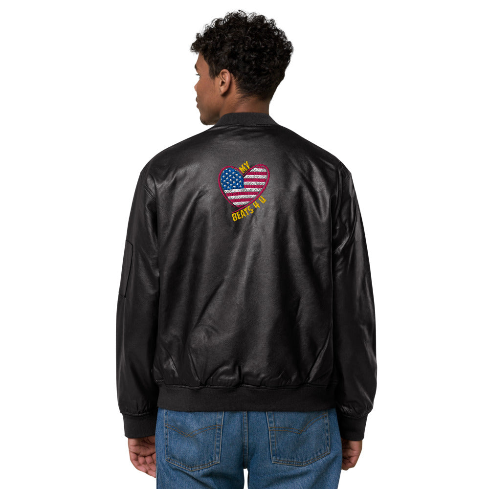 Leather Bomber Jacket - The Patriot