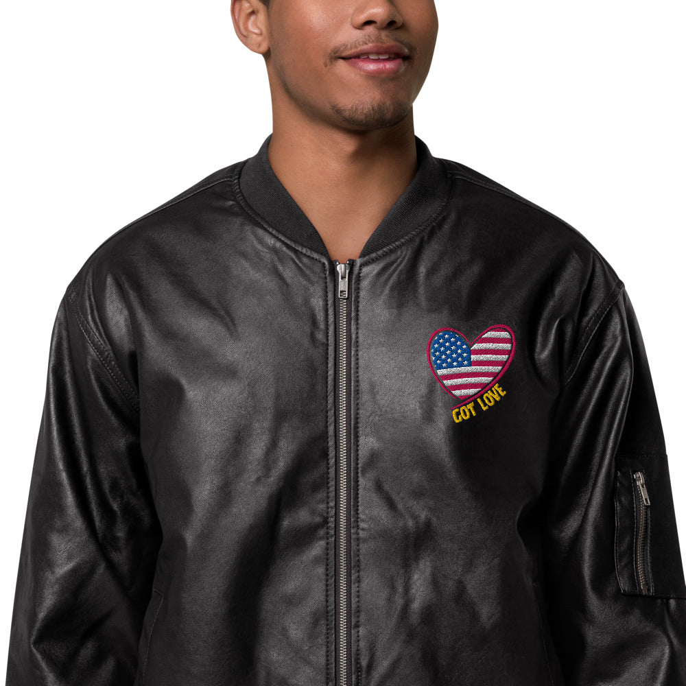 Leather Bomber Jacket - The Patriot