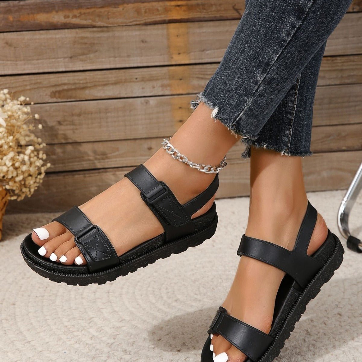 Sports Sandal Casual Beach Velcro - Elora Moda