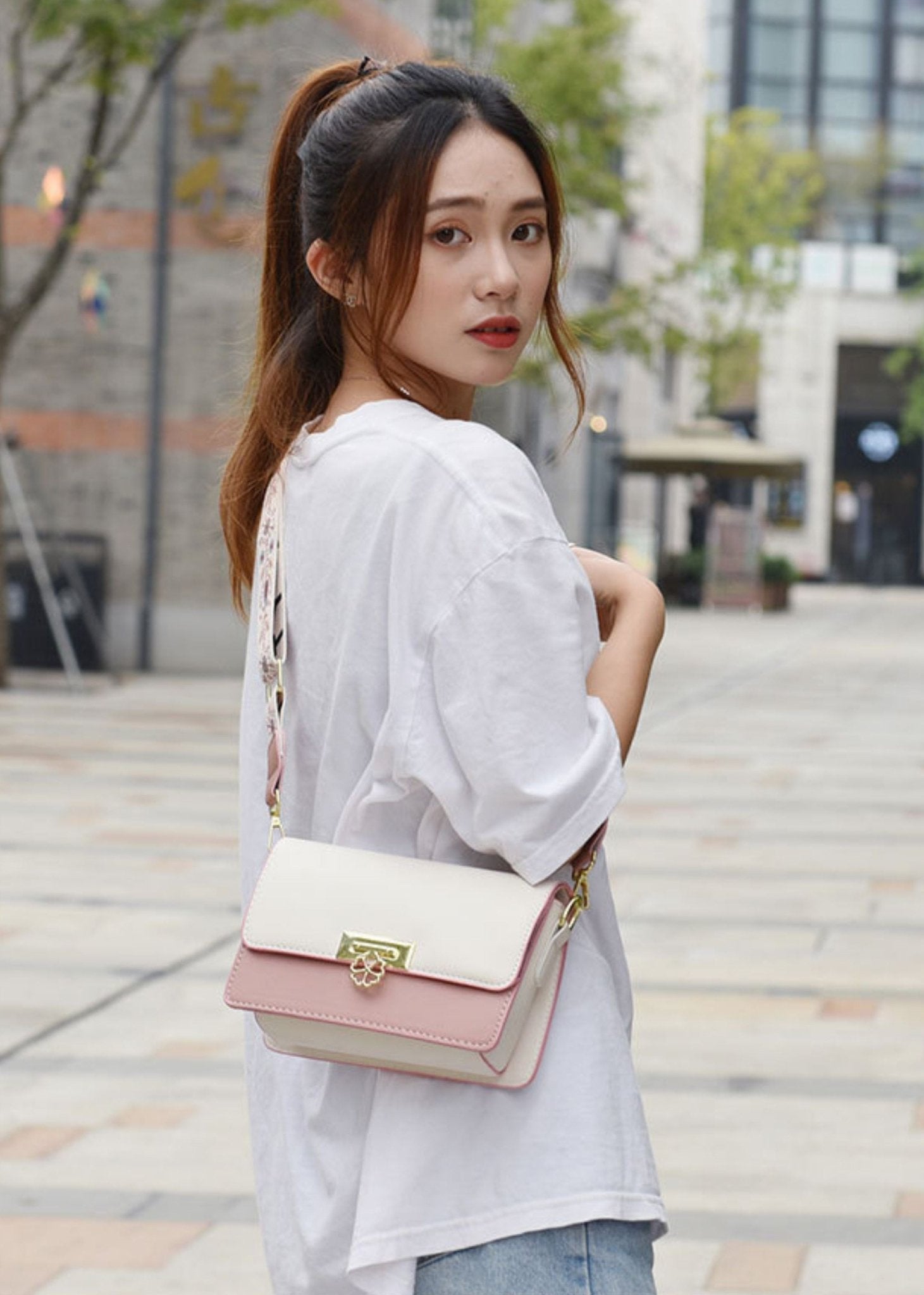 Ins Style Crossbody Square Shoulder Bag - Elora Moda