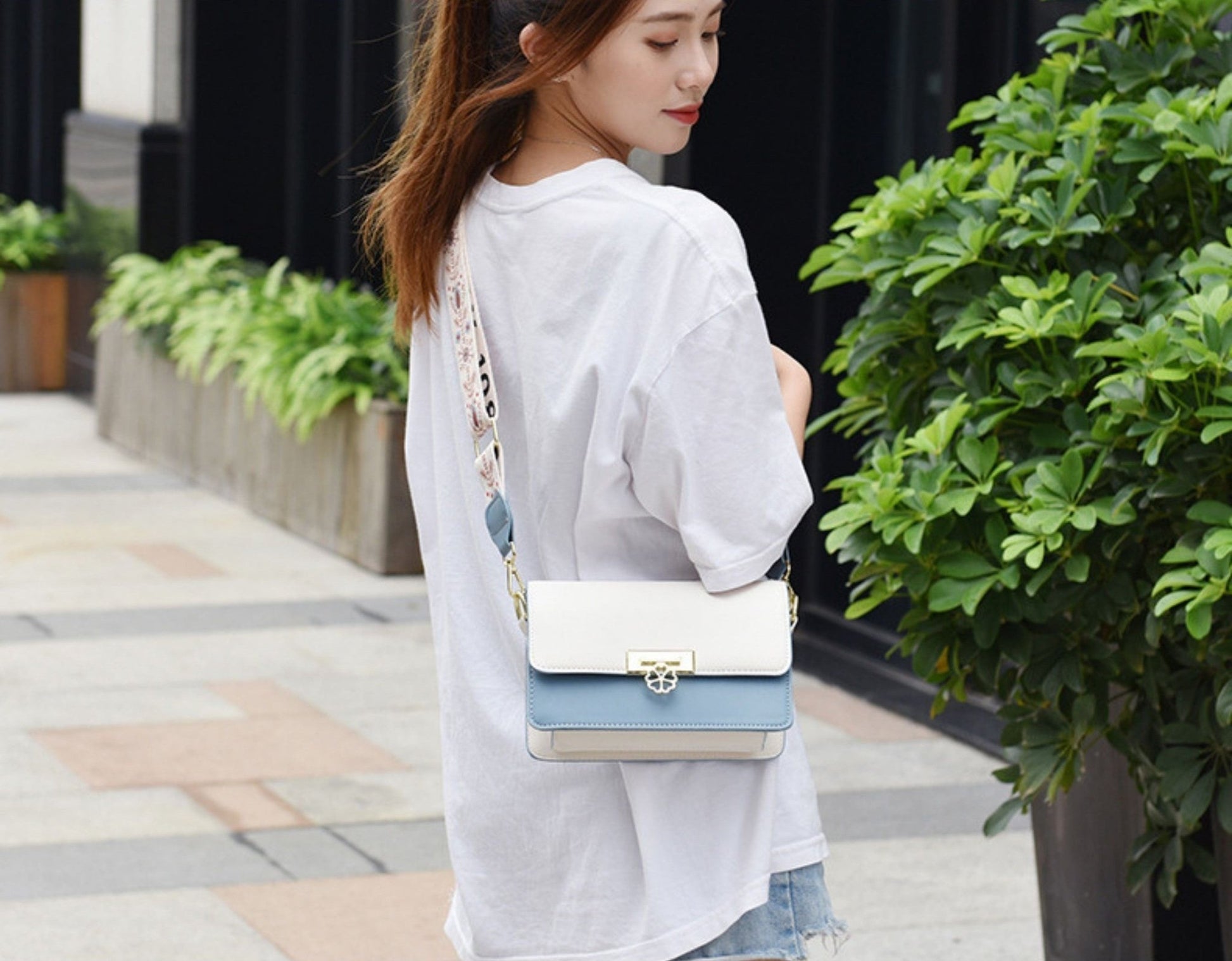 Ins Style Crossbody Square Shoulder Bag - Elora Moda