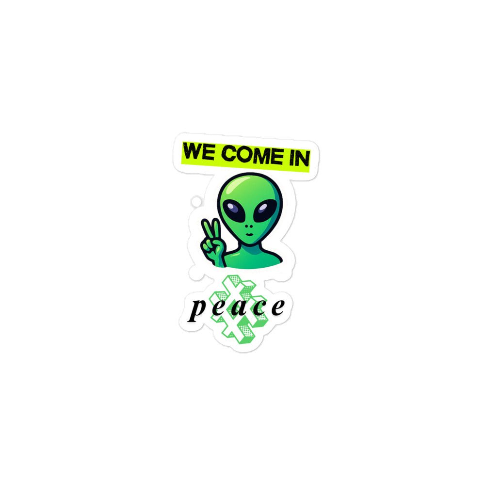 Bubble - free stickers - alien peace - Elora Moda
