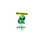 Bubble - free stickers - alien peace - Elora Moda