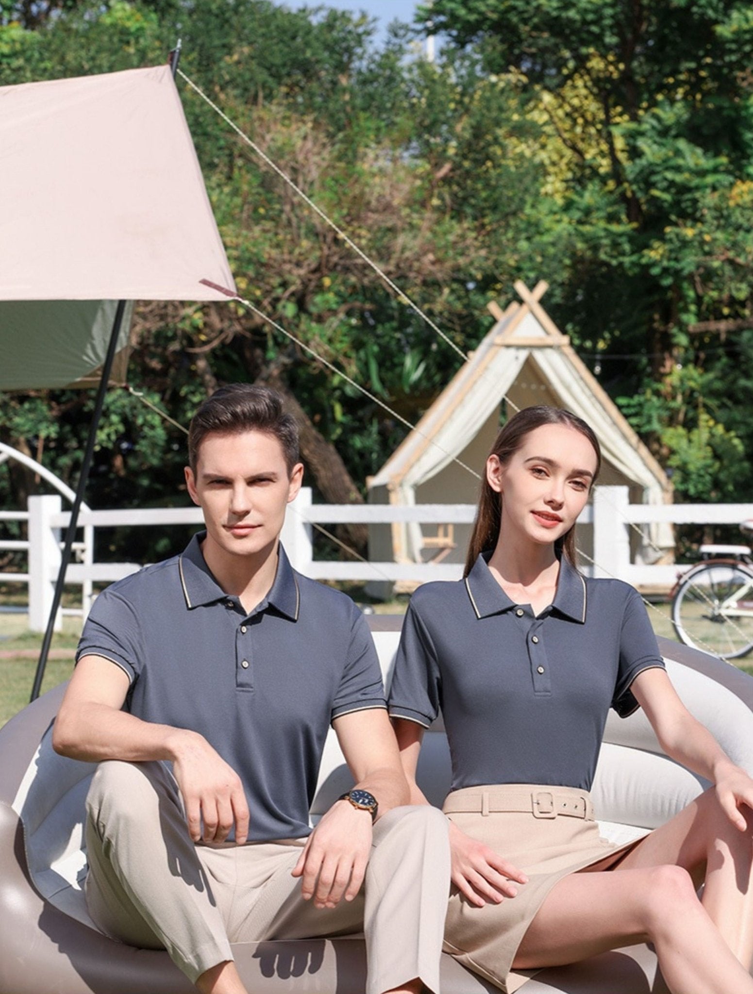 Men Ice Silk Lapel Polo Shirt - Elora Moda