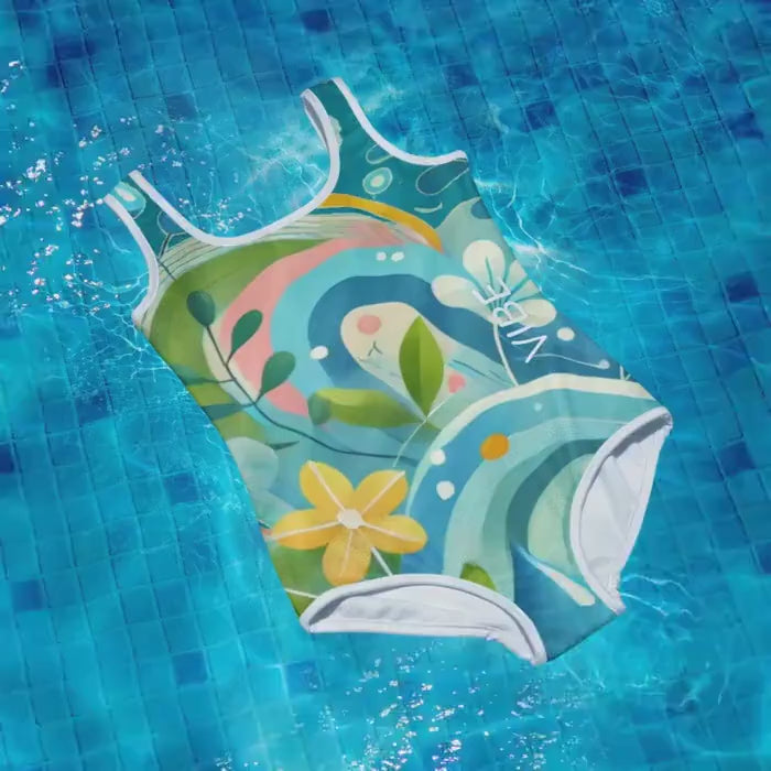 Load video: Youth Swimsuit Kids - The VIBE: Trendy Kids Swimsuit, UV Protection, Quick-Dry Fabric, Fun Summer Style &amp; Comfort