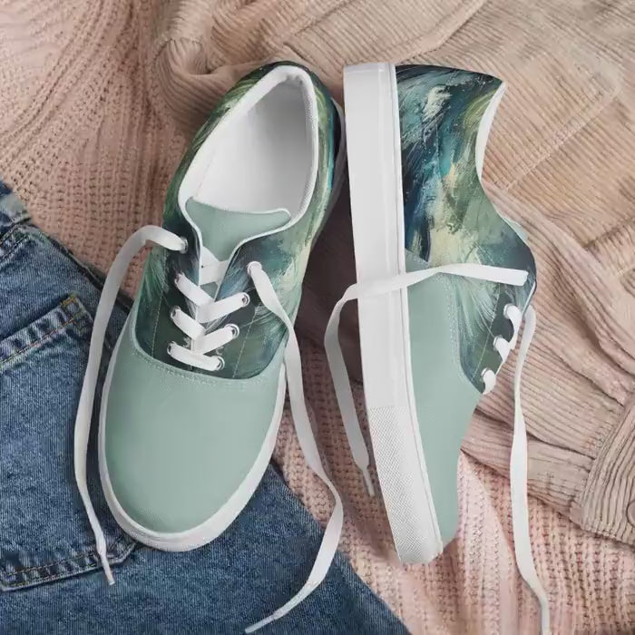 Load video: Canvas shoes women’s lace-up casual sneakers, lightweight breathable footwear, versatile fashion, everyday comfort shoes for spring &amp; summer
