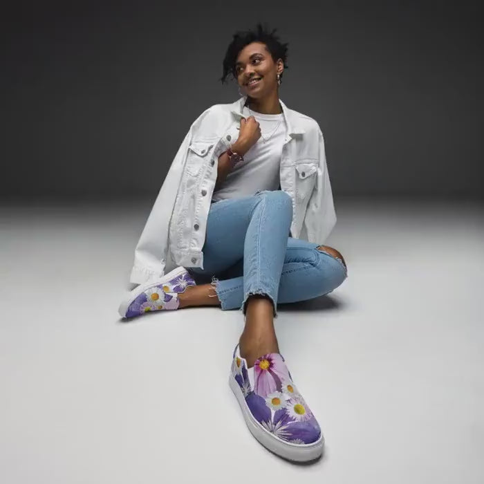 Load video: Trendy Women&#39;s Shoes | Women&#39;s Slip-On Canvas Shoes for Comfortable Everyday Wear | Stylish Casual Sneakers