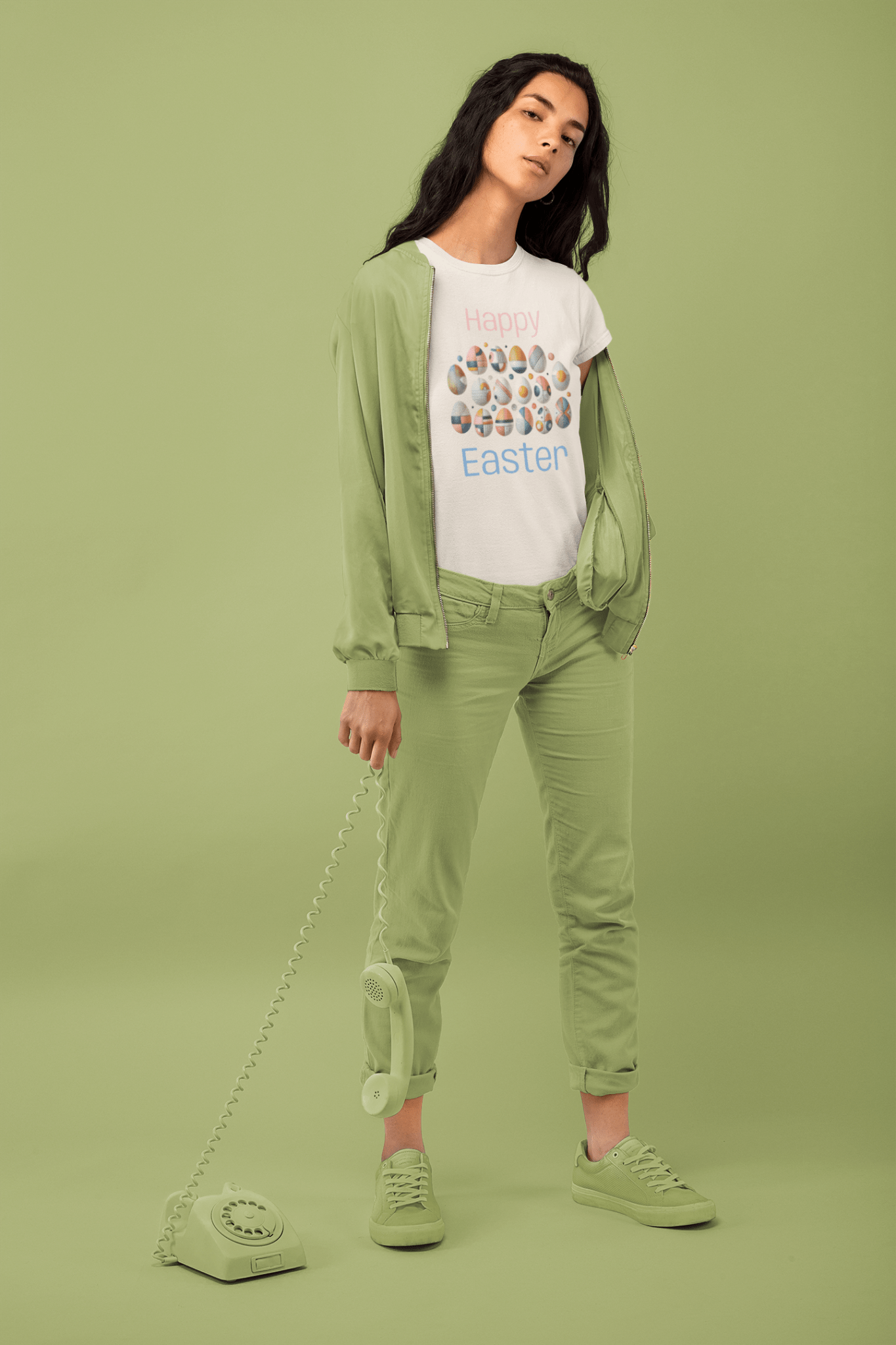 Abstract Easter Tee - Cute Spring Apparel, Trendy Graphic T-Shirt, Relaxed Fit, Perfect 2025 Spring Gifts & Easter Outfits - Elora Moda