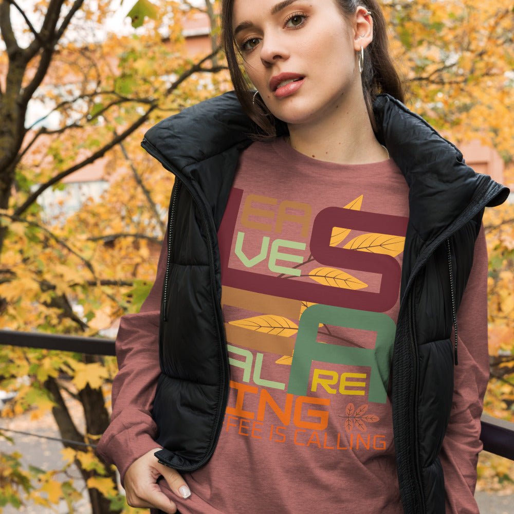 Cotton Blouse Autumn Leaves: Unisex Fall Fashion Top - Elora Moda