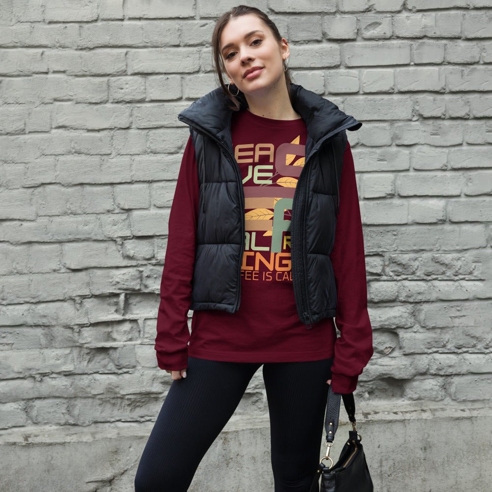 Cotton Blouse Autumn Leaves: Unisex Fall Fashion Top - Elora Moda