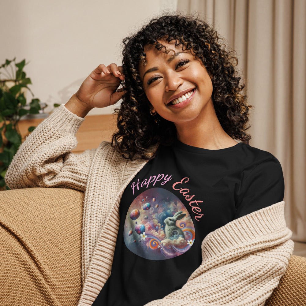 Easter Tee for Women - Relaxed T-Shirt, Cute Easter Gifts 2025, Spring Fashion Top, Holiday Apparel, Gift for Her - Elora Moda