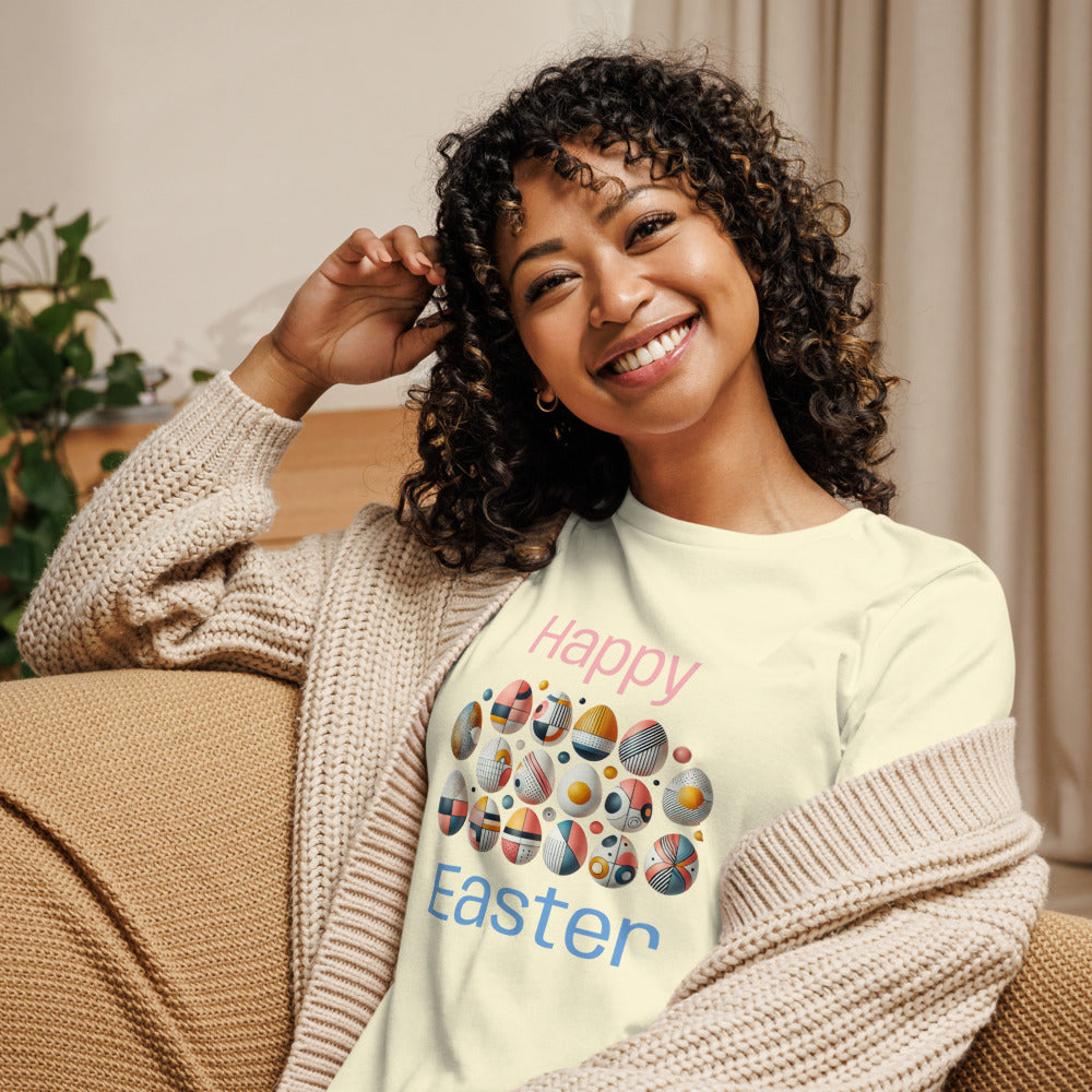 Abstract Easter Tee - Cute Spring Apparel, Trendy Graphic T-Shirt, Relaxed Fit, Perfect 2025 Spring Gifts & Easter Outfits