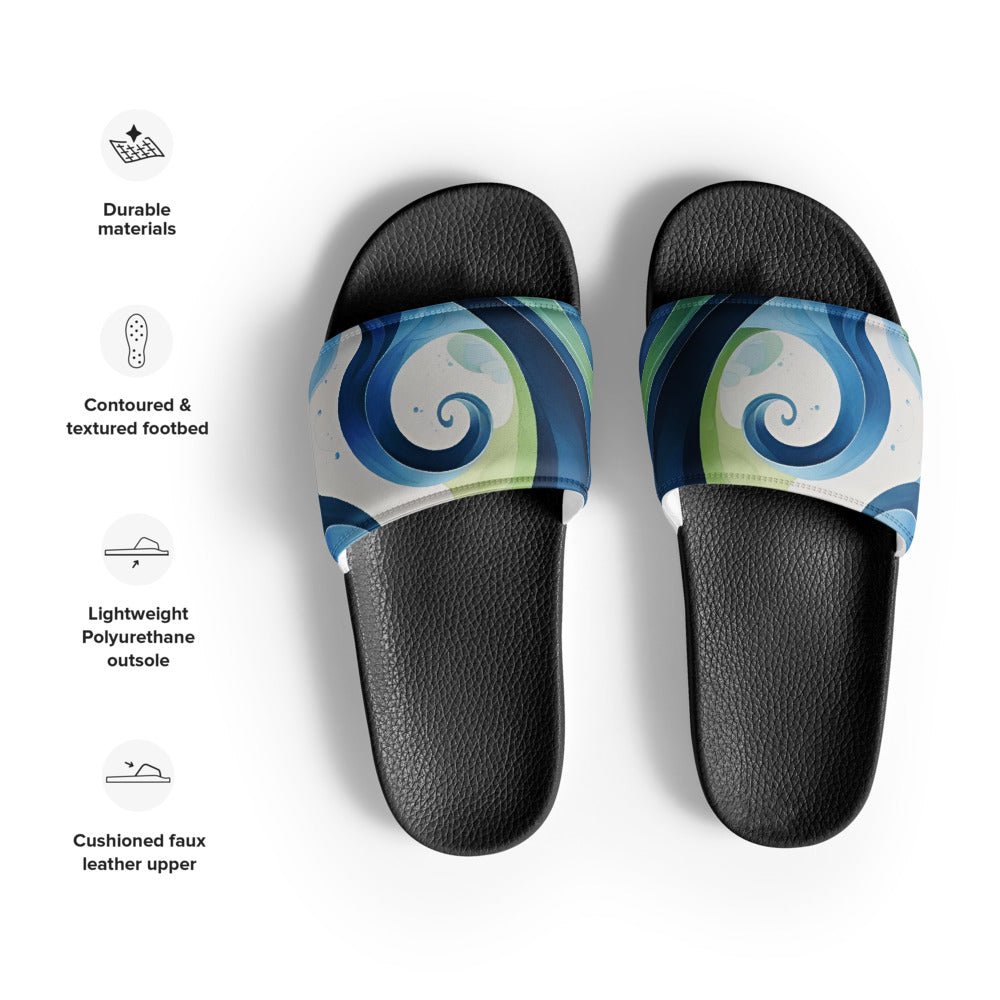 Women's Slides - Ocean Waves - Elora Moda