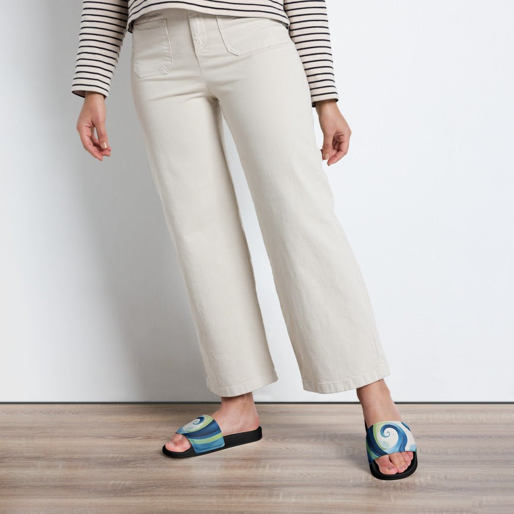 Women's Slides - Ocean Waves - Elora Moda
