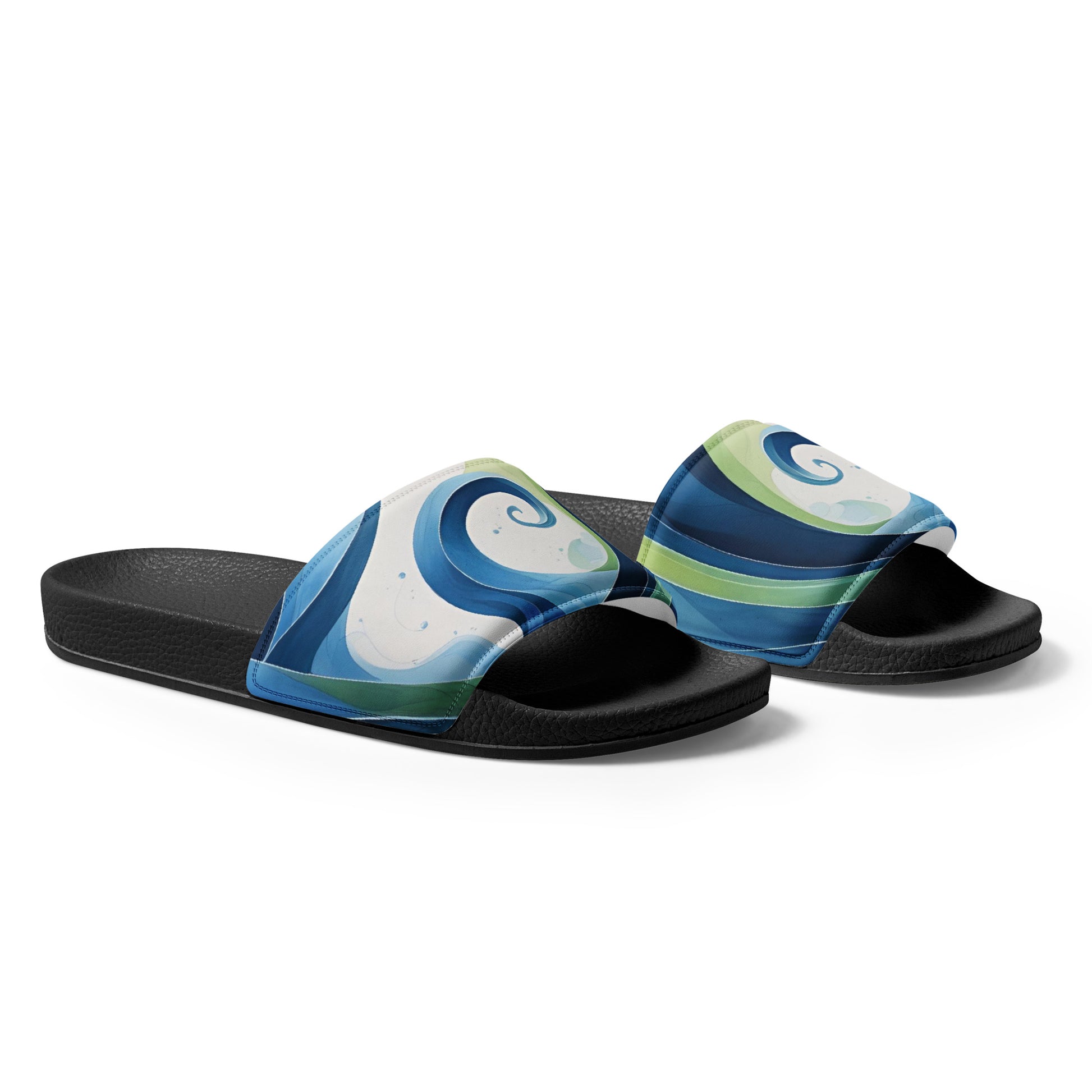 Women's Slides - Ocean Waves - Elora Moda